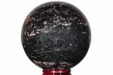 Polished Rhodonite Sphere - Madagascar #218892-1